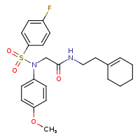 N-[2-(cyclohex-1-en-1-yl)ethyl]-2-[N-(4-methoxyphenyl)-4-fluorobenzenesulfonamido]acetamide