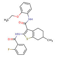 N-(2-ethoxyphenyl)-2-(2-fluorobenzamido)-6-methyl-4,5,6,7-tetrahydro-1-benzothiophene-3-carboxamide