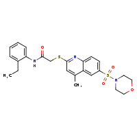 N-(2-ethylphenyl)-2-{[4-methyl-6-(morpholine-4-sulfonyl)quinolin-2-yl]sulfanyl}acetamide