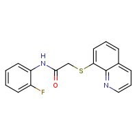 N-(2-fluorophenyl)-2-(quinolin-8-ylsulfanyl)acetamide