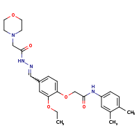 N-(3,4-dimethylphenyl)-2-{2-ethoxy-4-[(E)-{[2-(morpholin-4-yl)acetamido]imino}methyl]phenoxy}acetamide