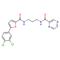 N-(3-{[5-(3,4-dichlorophenyl)furan-2-yl]formamido}propyl)pyrazine-2-carboxamide