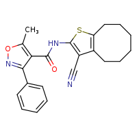 N-{3-cyano-4H,5H,6H,7H,8H,9H-cycloocta[b]thiophen-2-yl}-5-methyl-3-phenyl-1,2-oxazole-4-carboxamide