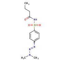 N-{4-[(1E)-3,3-dimethyltriaz-1-en-1-yl]benzenesulfonyl}butanamide