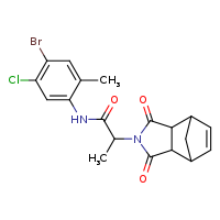 N-(4-bromo-5-chloro-2-methylphenyl)-2-{3,5-dioxo-4-azatricyclo[5.2.1.0²,?]dec-8-en-4-yl}propanamide