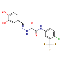 N-[4-chloro-3-(trifluoromethyl)phenyl]-1-{N'-[(E)-(3,4-dihydroxyphenyl)methylidene]hydrazinecarbonyl}formamide