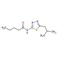 N-[5-(2-methylpropyl)-1,3,4-thiadiazol-2-yl]pentanamide