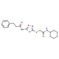 N-(5-{[(cyclohexylcarbamoyl)methyl]sulfanyl}-1,3,4-thiadiazol-2-yl)-3-phenylpropanamide