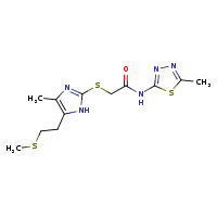 N-(5-methyl-1,3,4-thiadiazol-2-yl)-2-({4-methyl-5-[2-(methylsulfanyl)ethyl]-1H-imidazol-2-yl}sulfanyl)acetamide