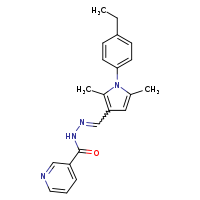 N'-[(E)-[1-(4-ethylphenyl)-2,5-dimethylpyrrol-3-yl]methylidene]pyridine-3-carbohydrazide