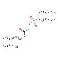 N-({N'-[(E)-(2-hydroxyphenyl)methylidene]hydrazinecarbonyl}methyl)-2,3-dihydro-1,4-benzodioxine-6-sulfonamide