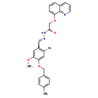 N'-[(Z)-{2-bromo-5-methoxy-4-[(4-methylphenyl)methoxy]phenyl}methylidene]-2-(quinolin-8-yloxy)acetohydrazide