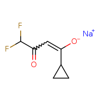 sodium 1-cyclopropyl-4,4-difluoro-3-oxobut-1-en-1-olate