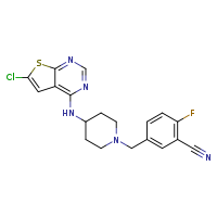 5-{[4-({6-chlorothieno[2,3-d]pyrimidin-4-yl}amino)piperidin-1-yl]methyl}-2-fluorobenzonitrile