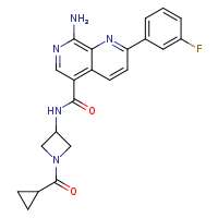 8-amino-N-(1-cyclopropanecarbonylazetidin-3-yl)-2-(3-fluorophenyl)-1,7-naphthyridine-5-carboxamide