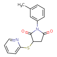 1-(3-methylphenyl)-3-(pyridin-2-ylsulfanyl)pyrrolidine-2,5-dione