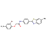2-(2-bromo-4-methylphenoxy)-N-[4-(6-methyl-1,3-benzothiazol-2-yl)phenyl]acetamide