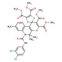 2',3',4,5-tetramethyl 6'-[(3,4-dichlorophenyl)carbamoyl]-5',5',8'-trimethylspiro[1,3-dithiole-2,1'-thiopyrano[2,3-c]quinoline]-2',3',4,5-tetracarboxylate