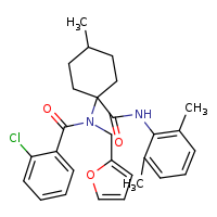 2-chloro-N-{1-[(2,6-dimethylphenyl)carbamoyl]-4-methylcyclohexyl}-N-(furan-2-ylmethyl)benzamide