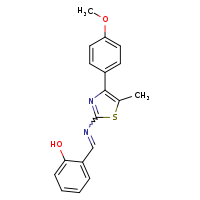 2-[(E)-{[4-(4-methoxyphenyl)-5-methyl-1,3-thiazol-2-yl]imino}methyl]phenol