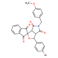 3-(4-bromophenyl)-5-[(4-methoxyphenyl)methyl]-3a,6a-dihydro-3H-spiro[furo[3,4-c]pyrrole-1,2'-indene]-1',3',4,6-tetrone
