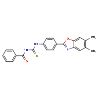 3-benzoyl-1-[4-(5,6-dimethyl-1,3-benzoxazol-2-yl)phenyl]thiourea