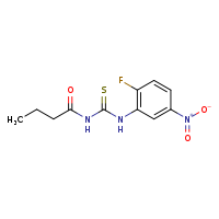 3-butanoyl-1-(2-fluoro-5-nitrophenyl)thiourea