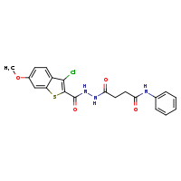 3-[N'-(3-chloro-6-methoxy-1-benzothiophene-2-carbonyl)hydrazinecarbonyl]-N-phenylpropanamide