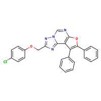 4-[(4-chlorophenoxy)methyl]-11,12-diphenyl-10-oxa-3,5,6,8-tetraazatricyclo[7.3.0.0²,?]dodeca-1(9),2,4,7,11-pentaene