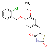 (5E)-5-({4-[(2-chlorophenyl)methoxy]-3-ethoxyphenyl}methylidene)-1,3-thiazolidine-2,4-dione
