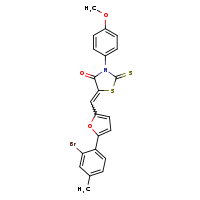 (5E)-5-{[5-(2-bromo-4-methylphenyl)furan-2-yl]methylidene}-3-(4-methoxyphenyl)-2-sulfanylidene-1,3-thiazolidin-4-one