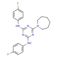 6-(azepan-1-yl)-N2,N4-bis(4-fluorophenyl)-1,3,5-triazine-2,4-diamine