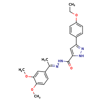 N'-[(1E)-1-(3,4-dimethoxyphenyl)ethylidene]-5-(4-ethoxyphenyl)-2H-pyrazole-3-carbohydrazide