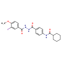 N-{4-[N'-(3-iodo-4-methoxybenzoyl)hydrazinecarbonyl]phenyl}cyclohexanecarboxamide