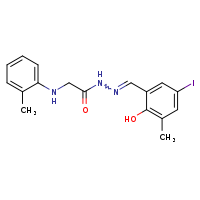 N'-[(E)-(2-hydroxy-5-iodo-3-methylphenyl)methylidene]-2-[(2-methylphenyl)amino]acetohydrazide