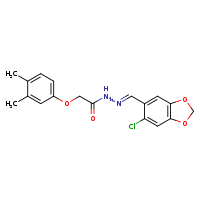 N'-[(E)-(6-chloro-2H-1,3-benzodioxol-5-yl)methylidene]-2-(3,4-dimethylphenoxy)acetohydrazide