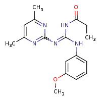 N-[N'-(4,6-dimethylpyrimidin-2-yl)-N-(3-methoxyphenyl)carbamimidoyl]propanamide