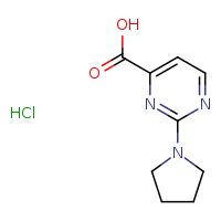 2-(pyrrolidin-1-yl)pyrimidine-4-carboxylic acid hydrochloride