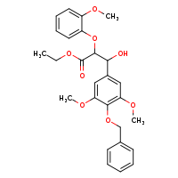 ethyl 3-[4-(benzyloxy)-3,5-dimethoxyphenyl]-3-hydroxy-2-(2-methoxyphenoxy)propanoate