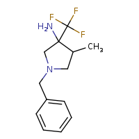1-benzyl-4-methyl-3-(trifluoromethyl)pyrrolidin-3-amine