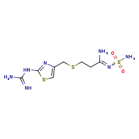 (Z)-3-{[(2-carbamimidamido-1,3-thiazol-4-yl)methyl]sulfanyl}-N'-sulfamoylpropanimidamide