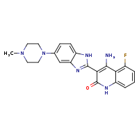 4-amino-5-fluoro-3-[5-(4-methylpiperazin-1-yl)-1H-1,3-benzodiazol-2-yl]-1,2-dihydroquinolin-2-one
