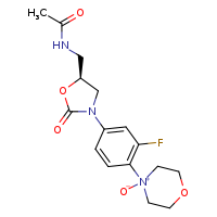 4-{4-[(5S)-5-(acetamidomethyl)-2-oxo-1,3-oxazolidin-3-yl]-2-fluorophenyl}morpholin-4-ium-4-olate