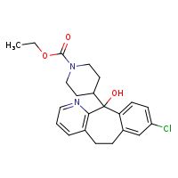 ethyl 4-{13-chloro-2-hydroxy-4-azatricyclo[9.4.0.0³,?]pentadeca-1(15),3(8),4,6,11,13-hexaen-2-yl}piperidine-1-carboxylate