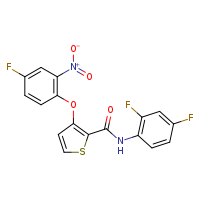 N-(2,4-difluorophenyl)-3-(4-fluoro-2-nitrophenoxy)thiophene-2-carboxamide