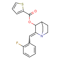2-[(2-fluorophenyl)methylidene]-1-azabicyclo[2.2.2]octan-3-yl thiophene-2-carboxylate