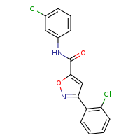 3-(2-chlorophenyl)-N-(3-chlorophenyl)-1,2-oxazole-5-carboxamide