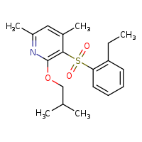 3-(2-ethylbenzenesulfonyl)-4,6-dimethyl-2-(2-methylpropoxy)pyridine