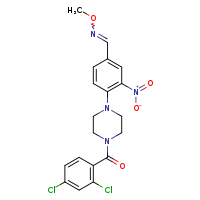 ({4-[4-(2,4-dichlorobenzoyl)piperazin-1-yl]-3-nitrophenyl}methylidene)(methoxy)amine