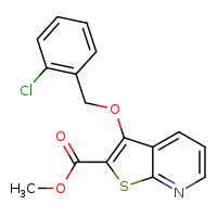 methyl 3-[(2-chlorophenyl)methoxy]thieno[2,3-b]pyridine-2-carboxylate